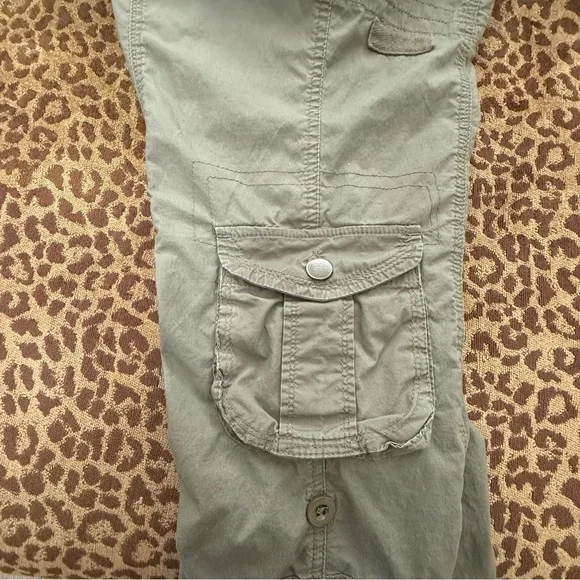 Boston Proper Cargo Pants Green-2 - Picture 6 of 10